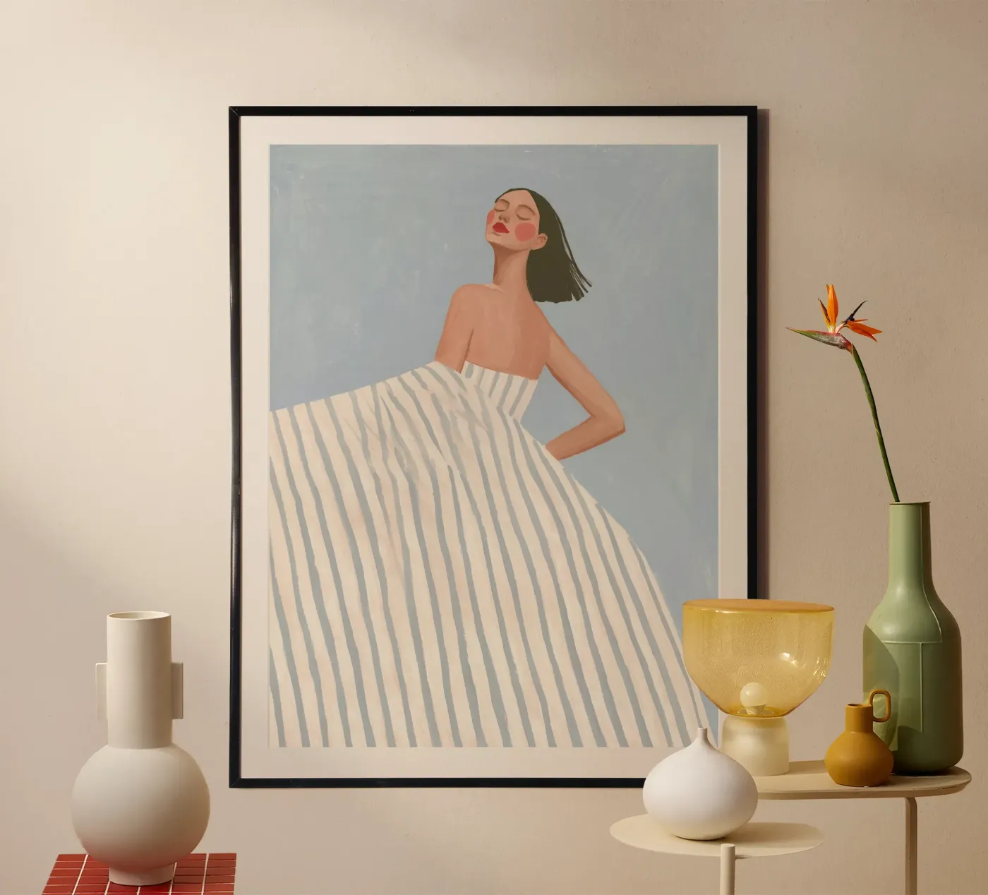 Orizzonte blu poster da Bubblycanvas