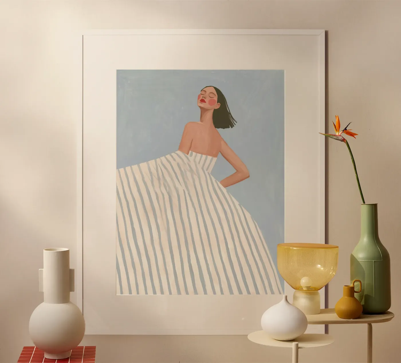 Orizzonte blu poster da Bubblycanvas