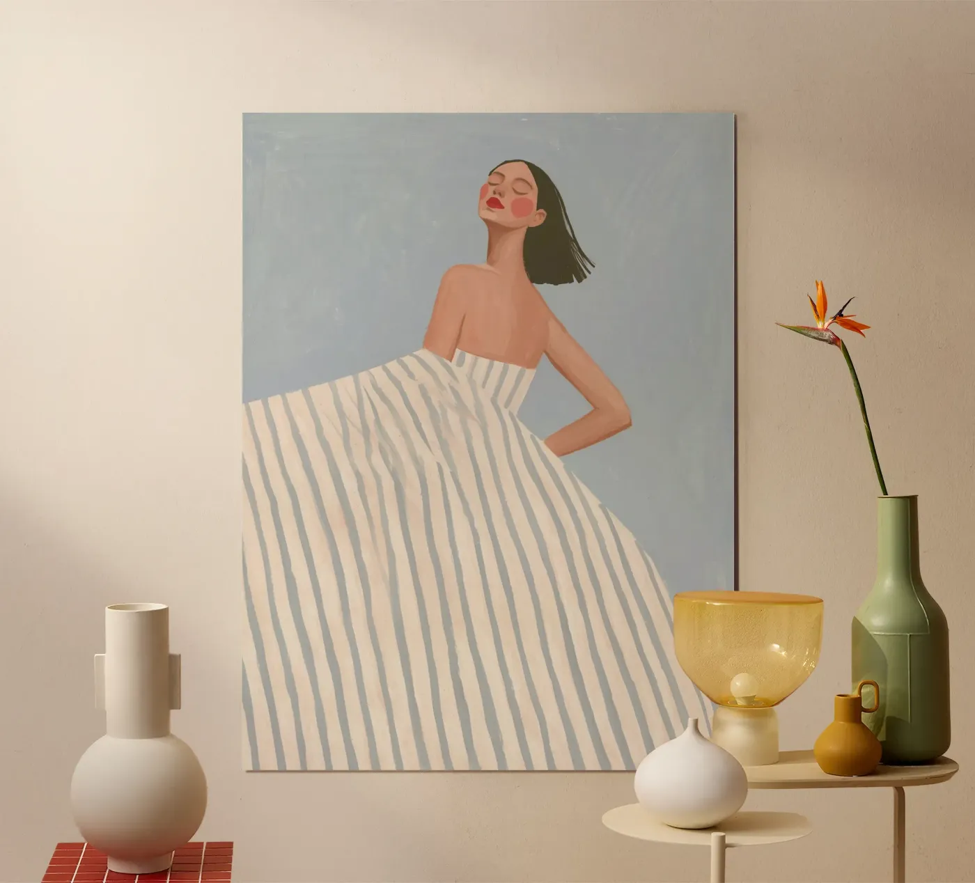 Orizzonte blu poster da Bubblycanvas