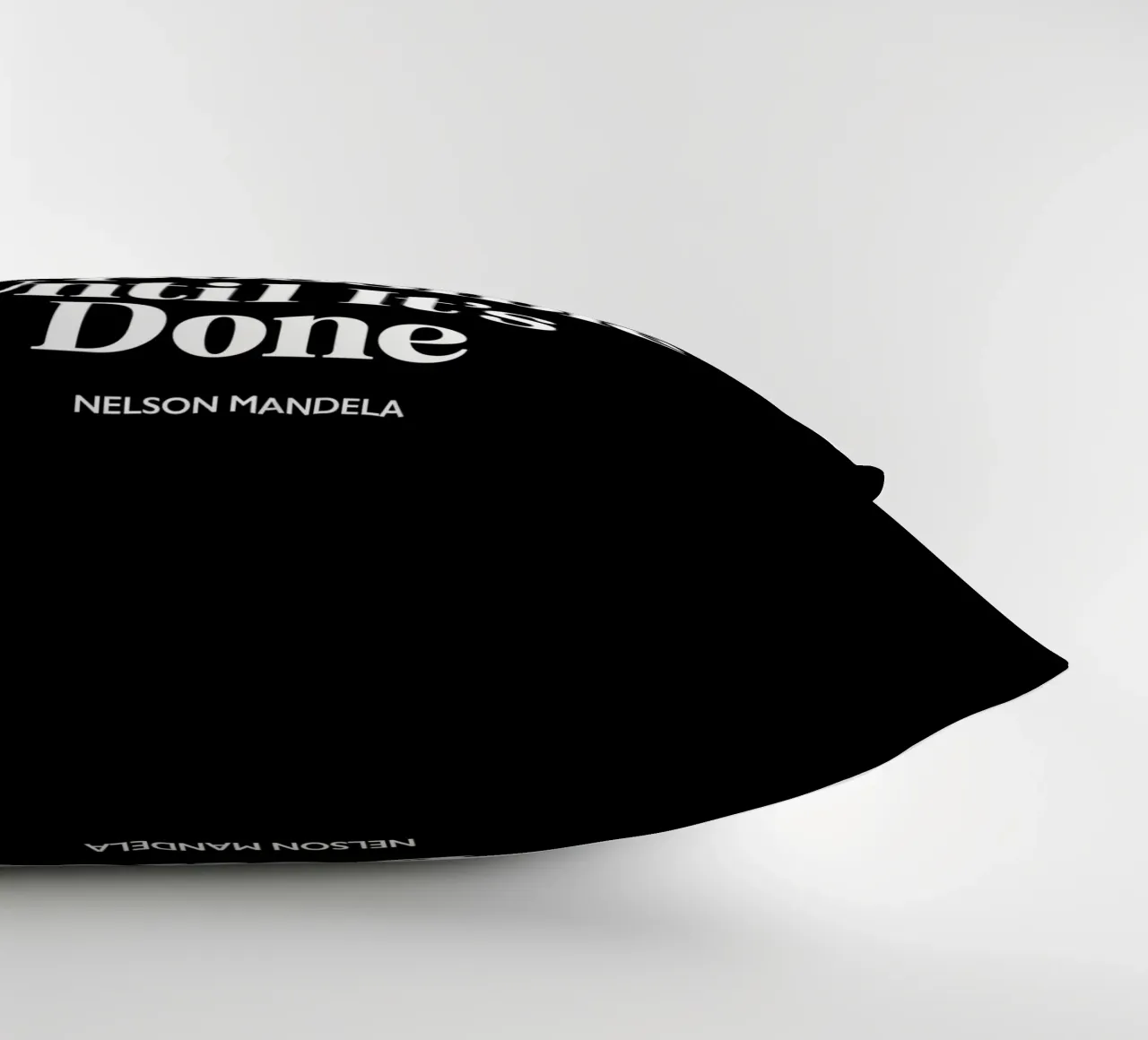 It Always Seems Impossible Until It's Done Typografie Design decorative cushion by THE MOTIVATED TYPE