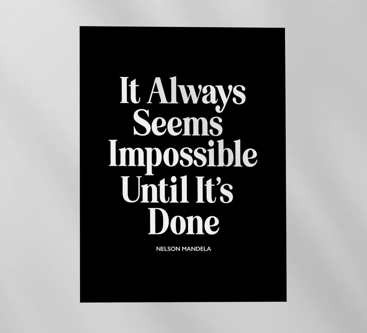 Sembra sempre impossibile finché non viene fatto Design tipografico pellicola backlit da THE MOTIVATED TYPE