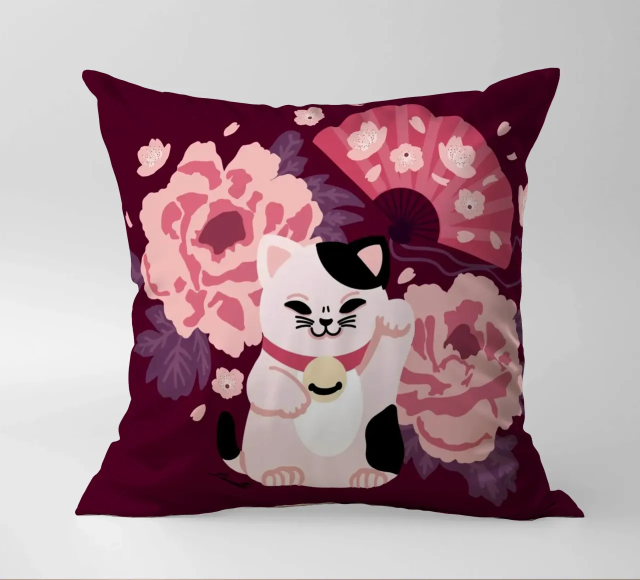 Maneki Neko cuscino da Lauretti Print