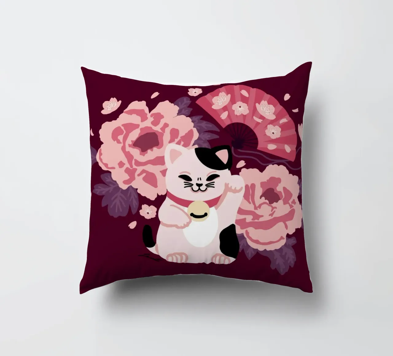 Maneki Neko cuscino da Lauretti Print