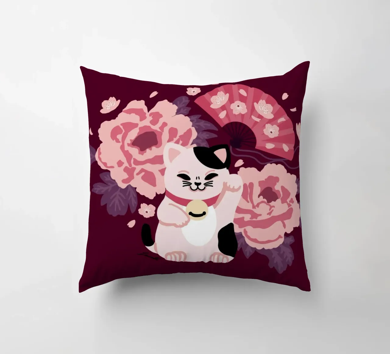 Maneki Neko cuscino da Lauretti Print