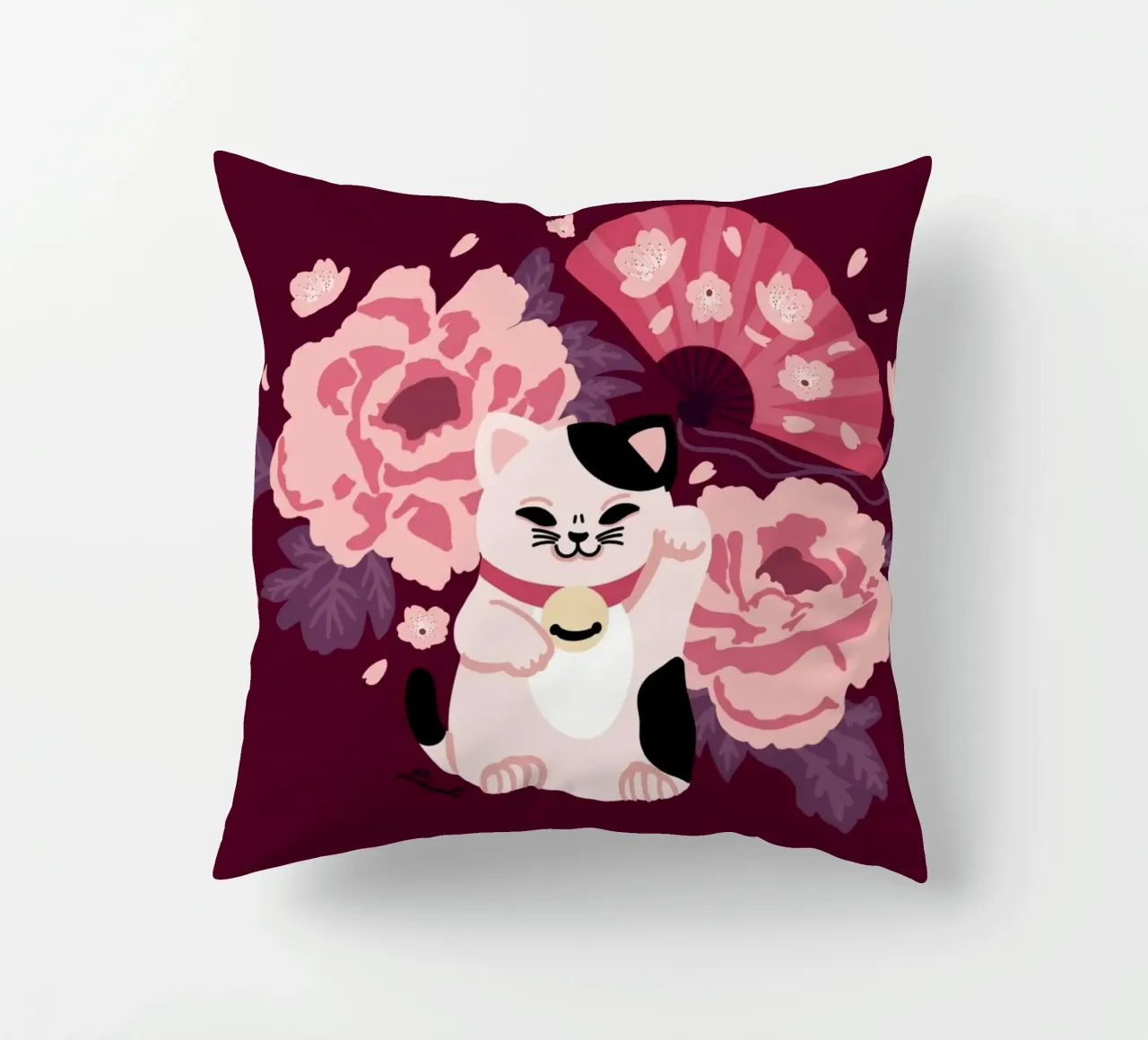 Maneki Neko cuscino da Lauretti Print