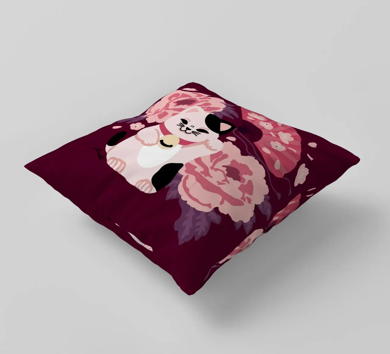 Maneki Neko cuscino da Lauretti Print