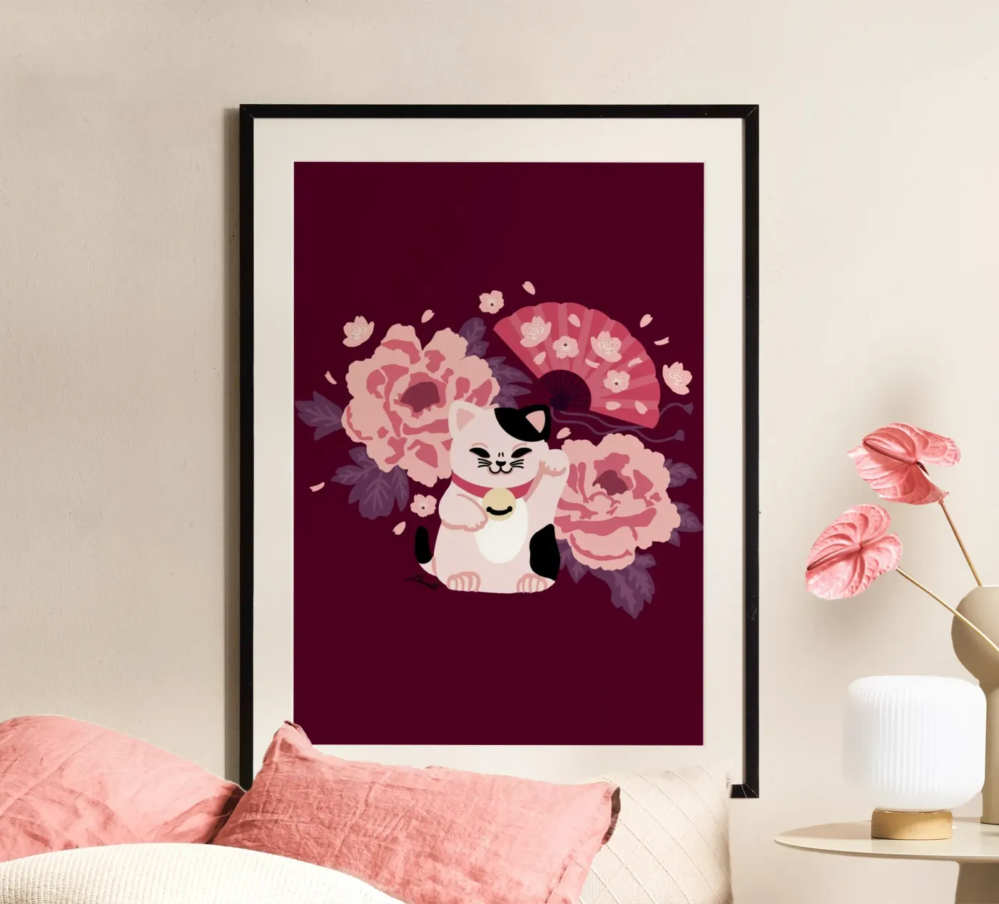 Maneki Neko poster da Lauretti Print