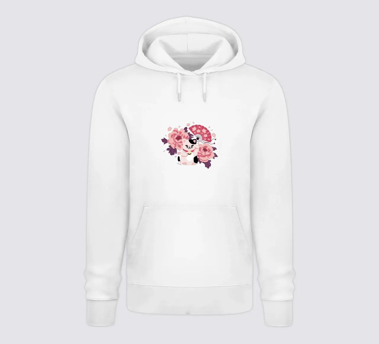 Maneki Neko 2 felpa con cappuccio da Lauretti Print