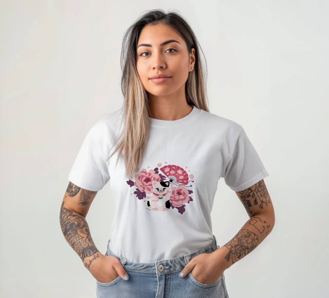 Maneki Neko 2 t-shirt da Lauretti Print