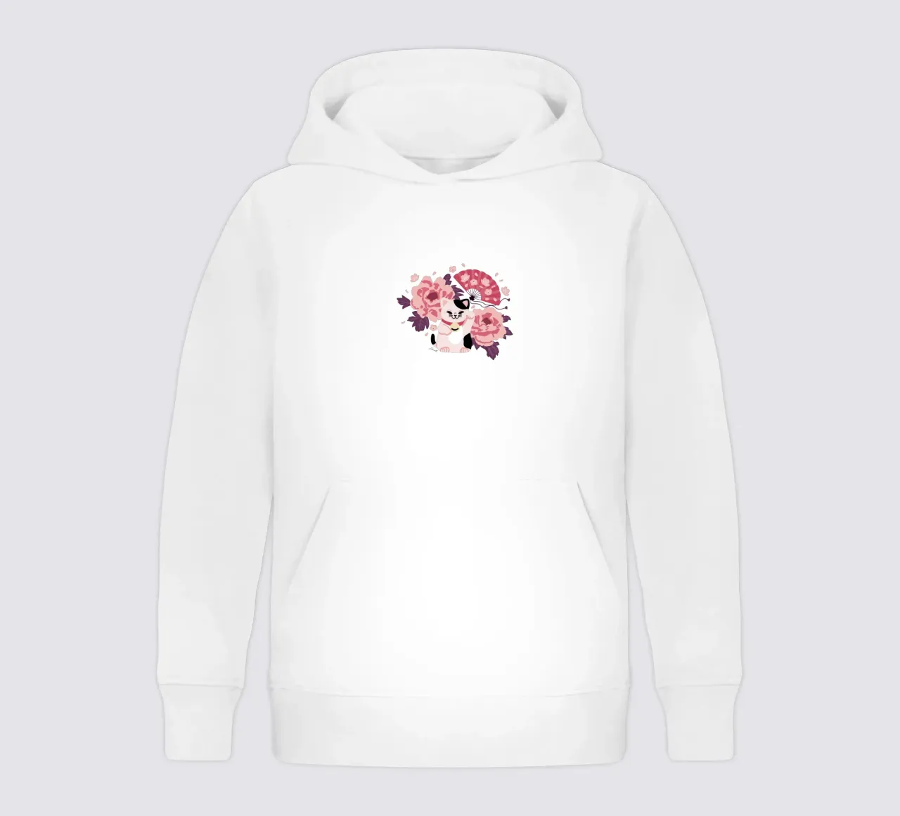 Maneki Neko 2 felpa bambino con cappuccio da Lauretti Print