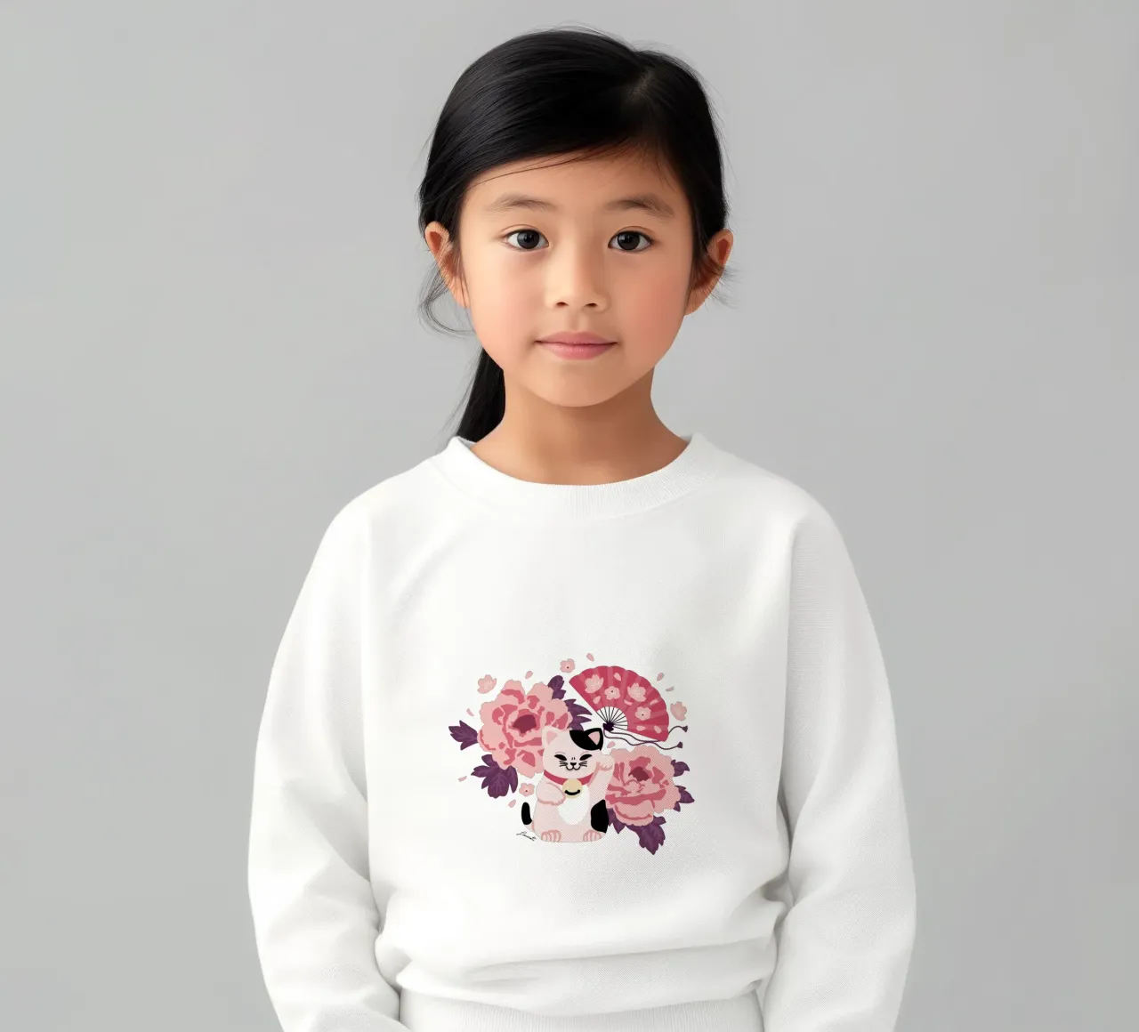 Maneki Neko 2 felpa bambino da Lauretti Print