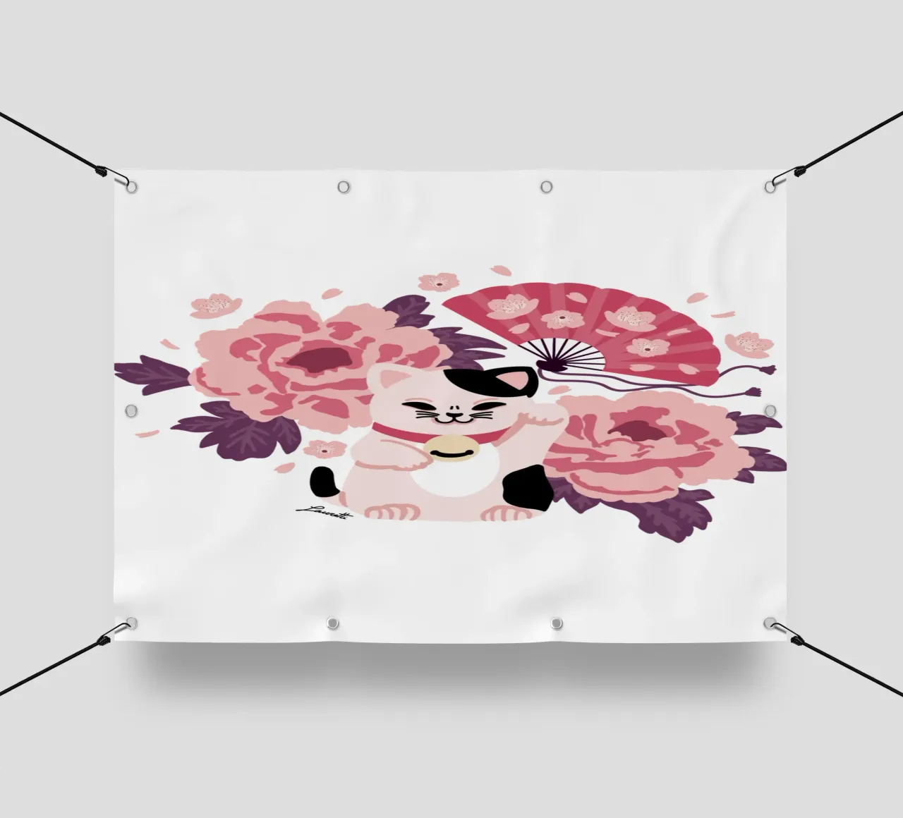 Maneki Neko 2 telo in pvc da Lauretti Print