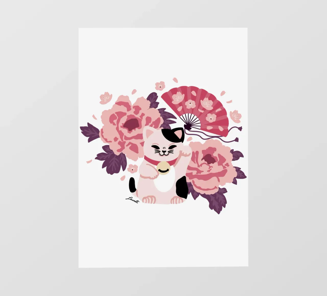 Maneki Neko 2 telo in pvc da Lauretti Print