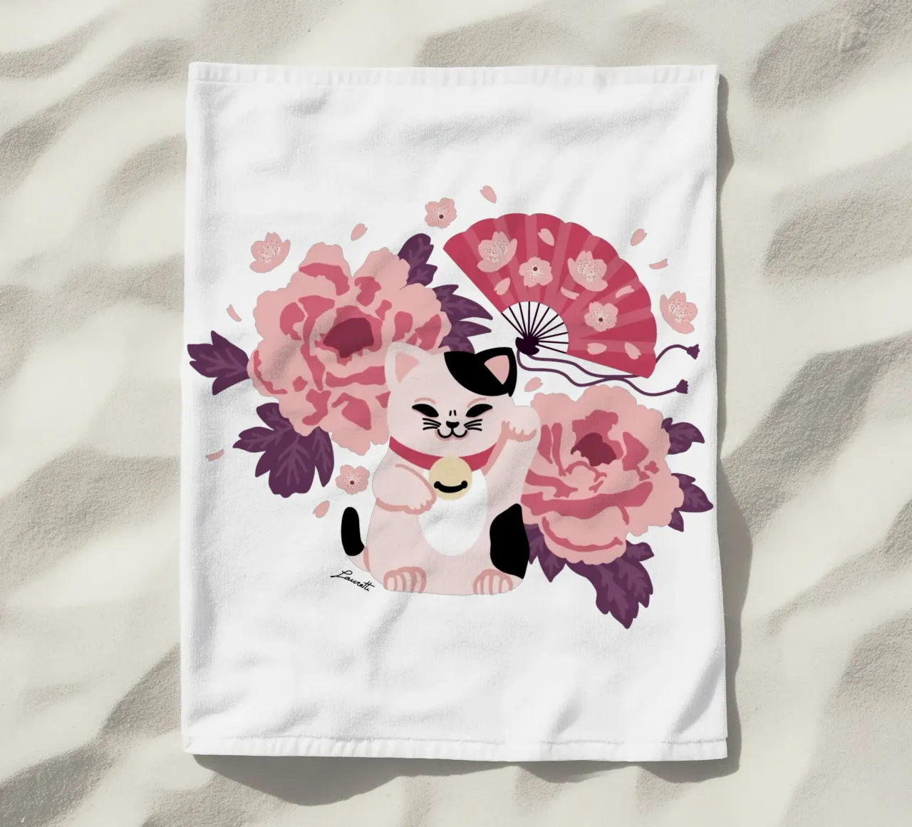 Maneki Neko 2 telo mare da Lauretti Print