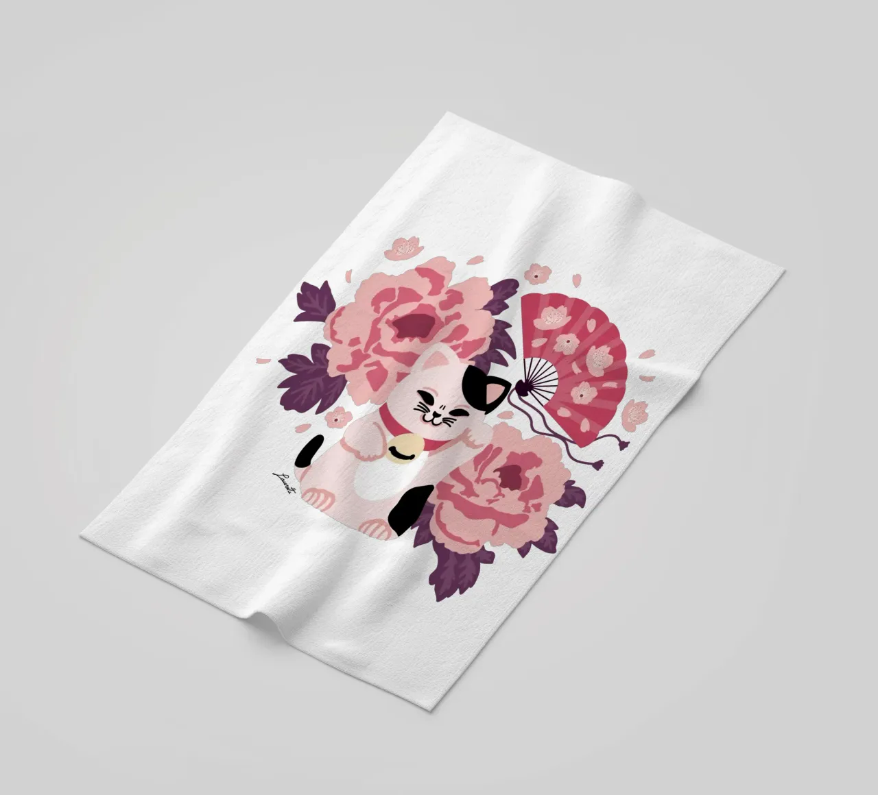 Maneki Neko 2 telo mare da Lauretti Print