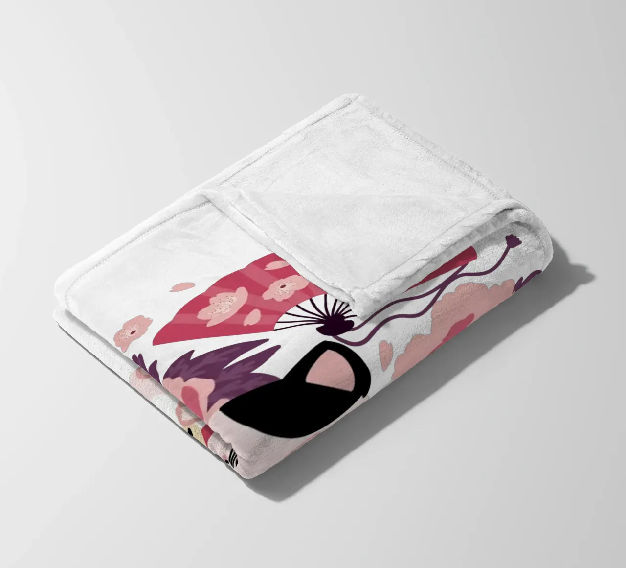 Maneki Neko 2 coperta in pile da Lauretti Print