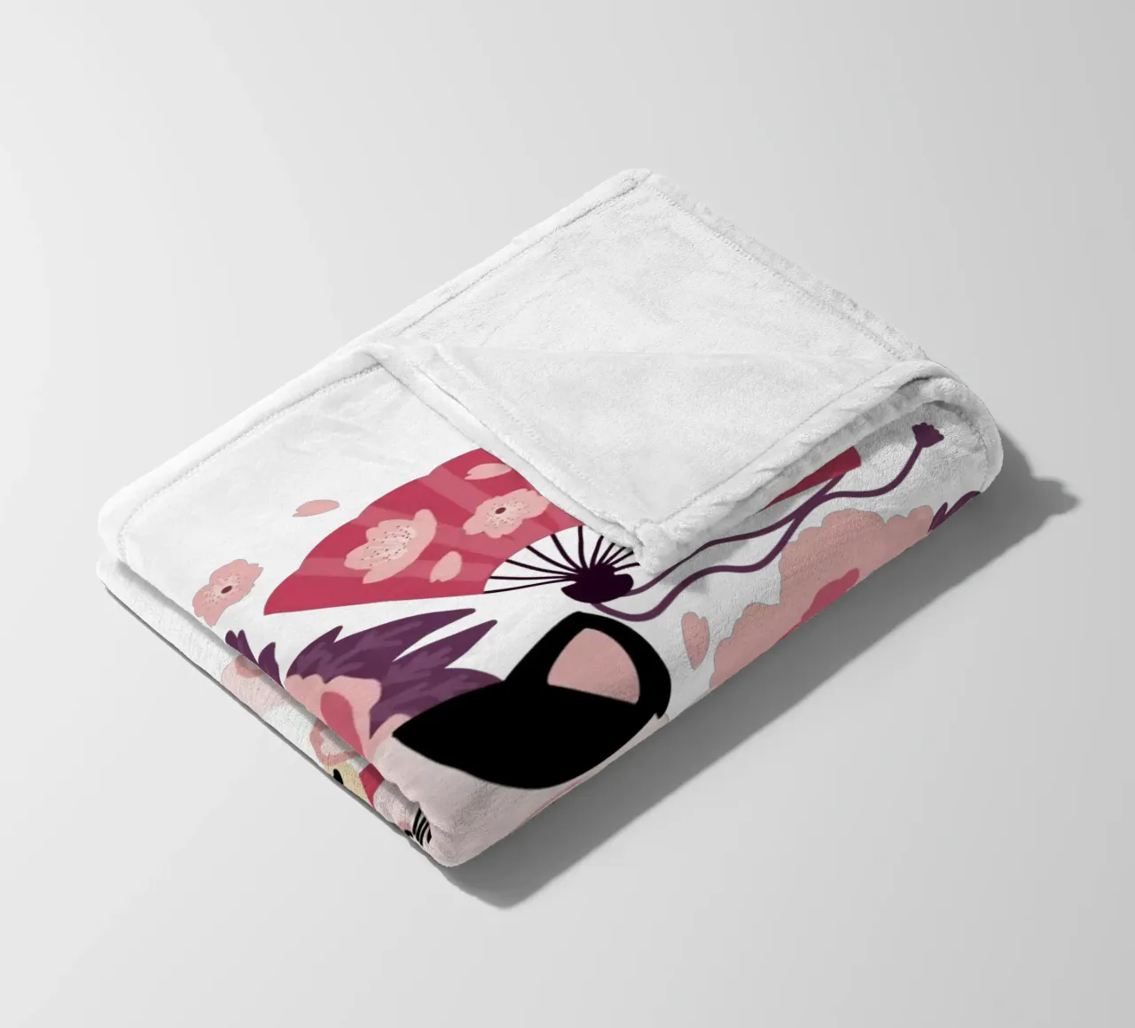 Maneki Neko 2 coperta in pile da Lauretti Print