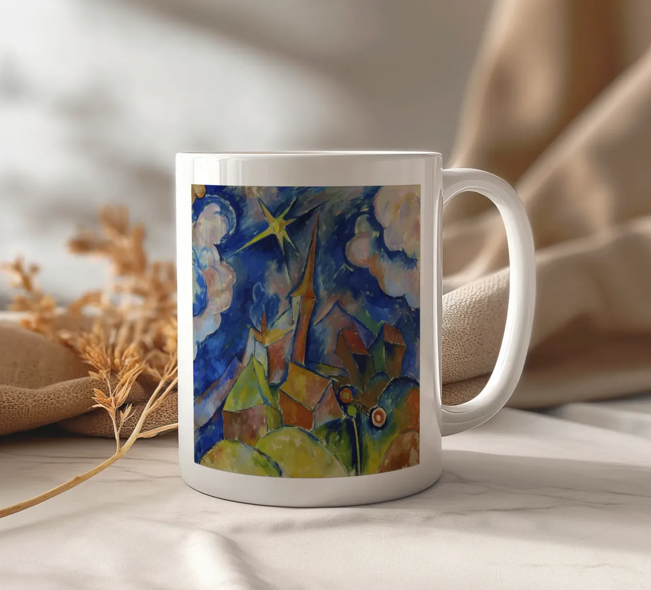 Walter Ophey - Una chiesa al sole tazza in ceramica da ARTOTHEK