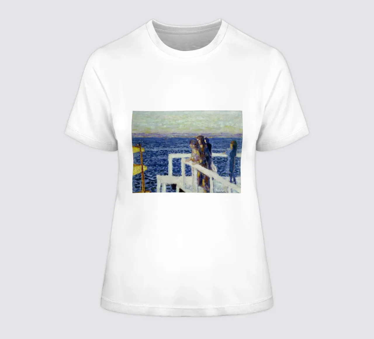 Bonnard - The promenade women's fitted t-shirt by ARTOTHEK