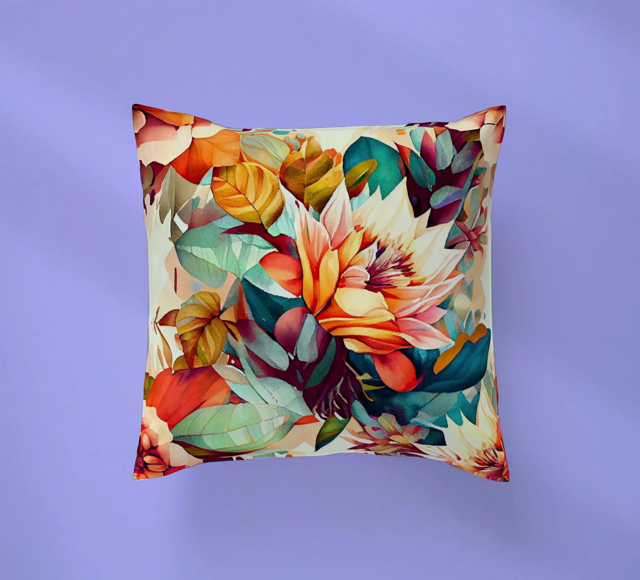 Autumn nature art decorative cushion by Justyna Jaszke JBJart