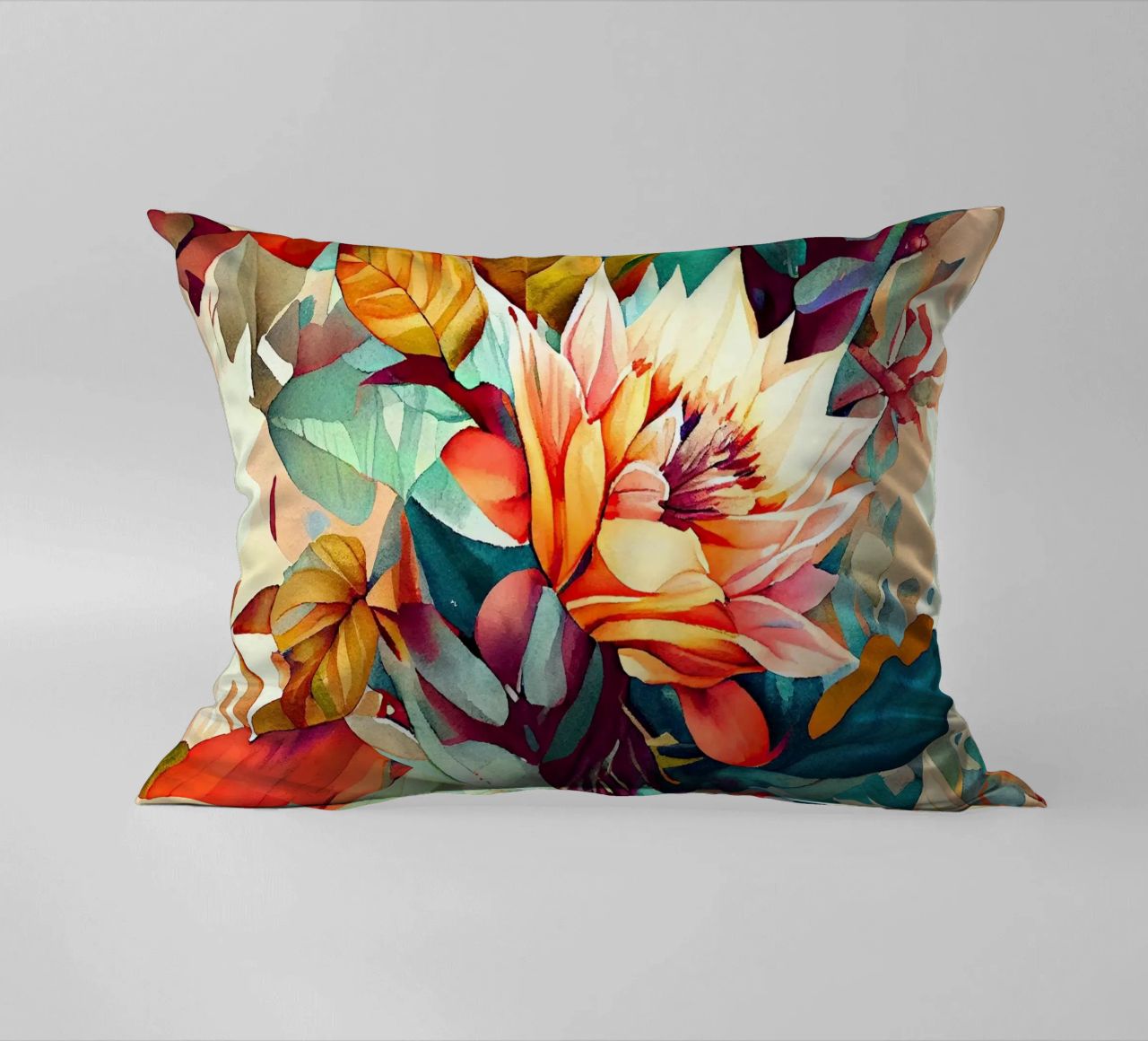 Autumn nature art decorative cushion by Justyna Jaszke JBJart