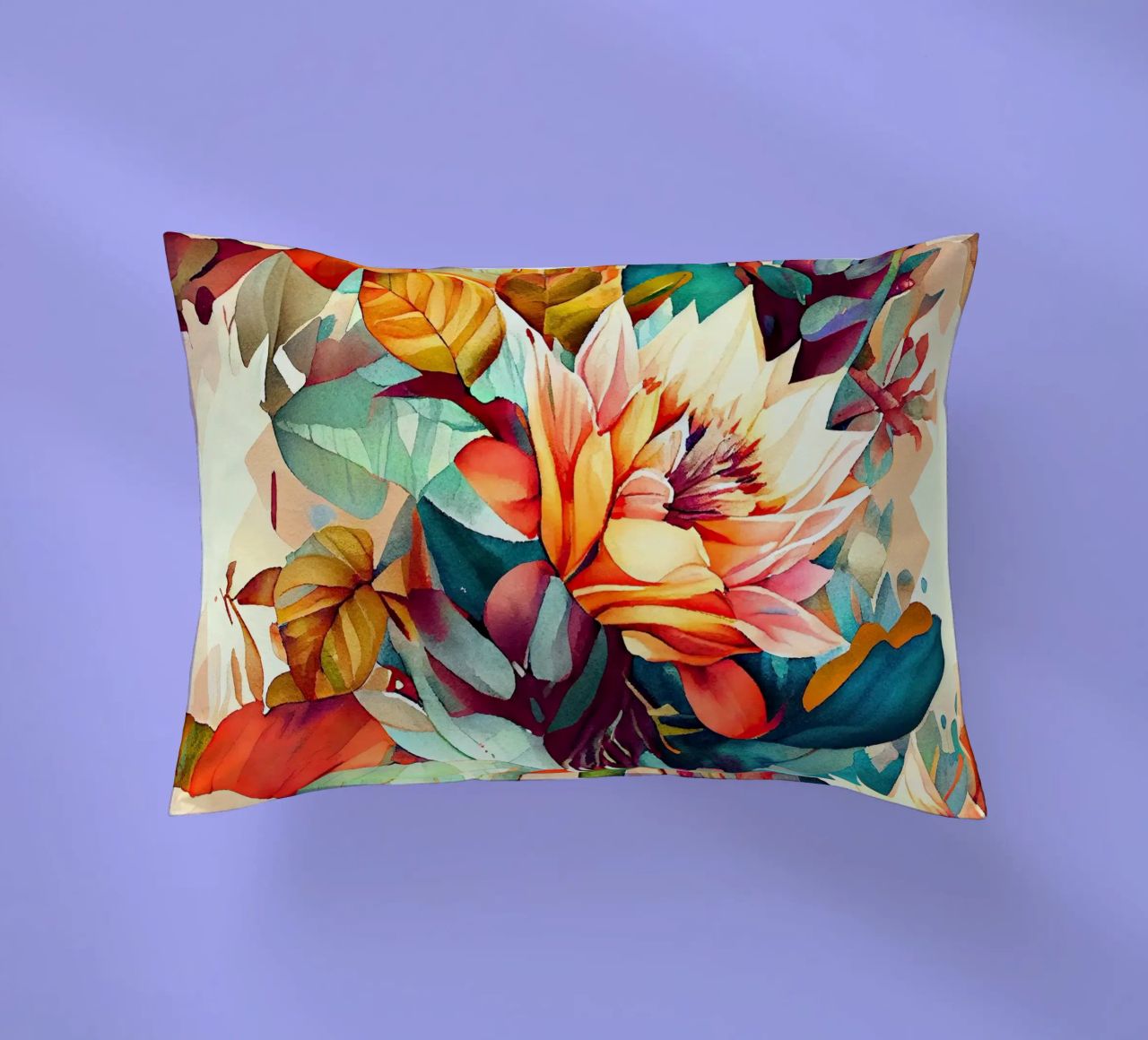 Autumn nature art decorative cushion by Justyna Jaszke JBJart