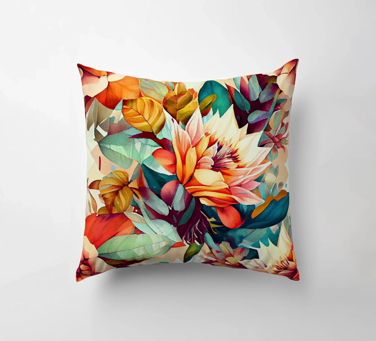 Autumn nature art decorative cushion by Justyna Jaszke JBJart