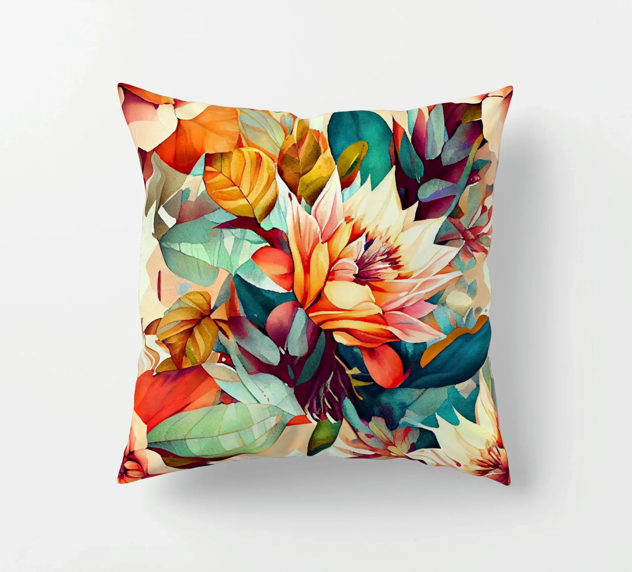 Autumn nature art decorative cushion by Justyna Jaszke JBJart