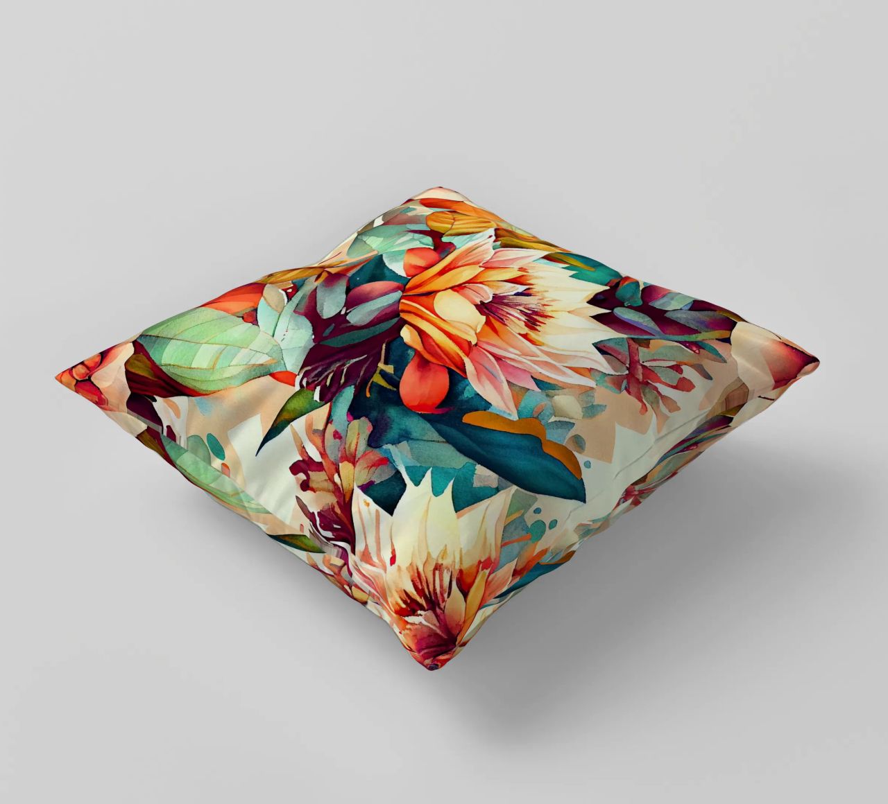 Autumn nature art decorative cushion by Justyna Jaszke JBJart