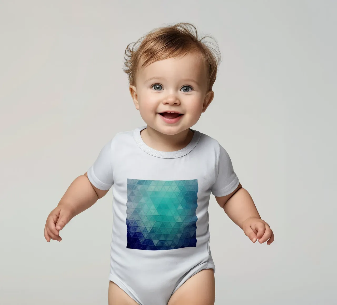 Mosaico blu body neonato maniche corte da Justyna Jaszke JBJart