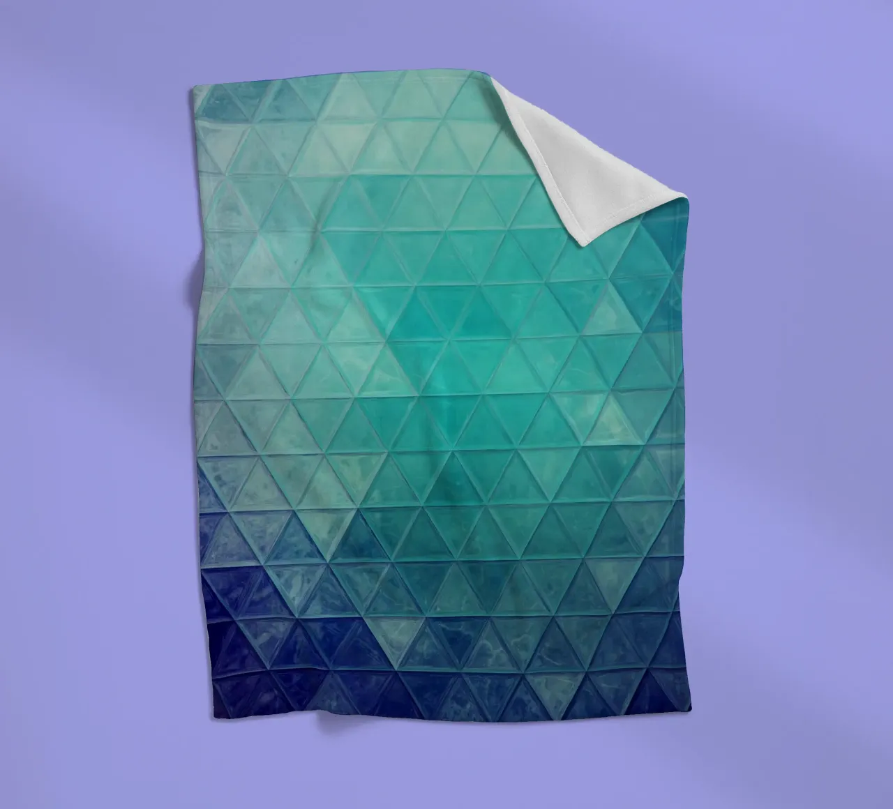 Mosaico blu coperta in pile da Justyna Jaszke JBJart