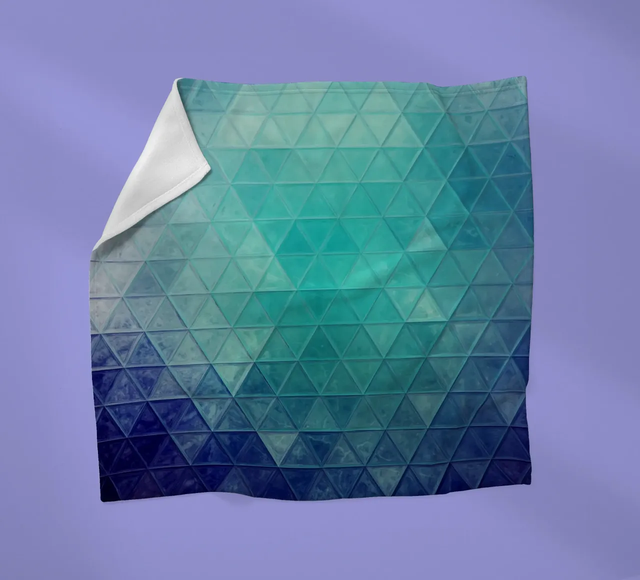 Mosaico blu coperta in pile da Justyna Jaszke JBJart