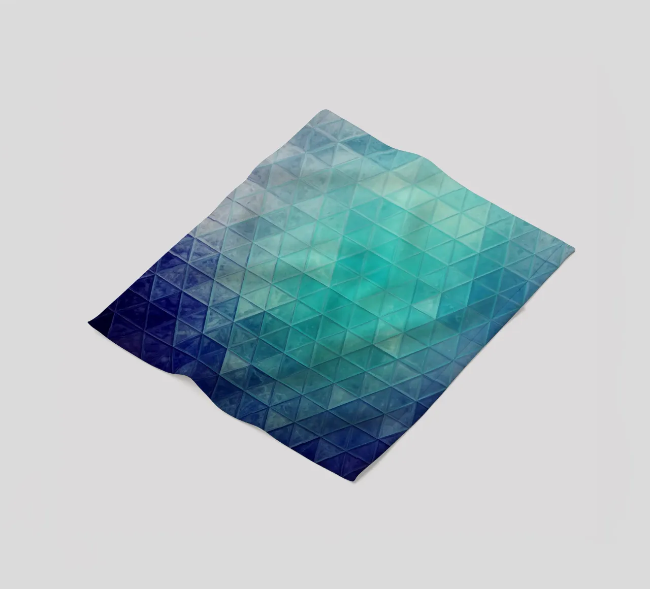Mosaico blu coperta in pile da Justyna Jaszke JBJart