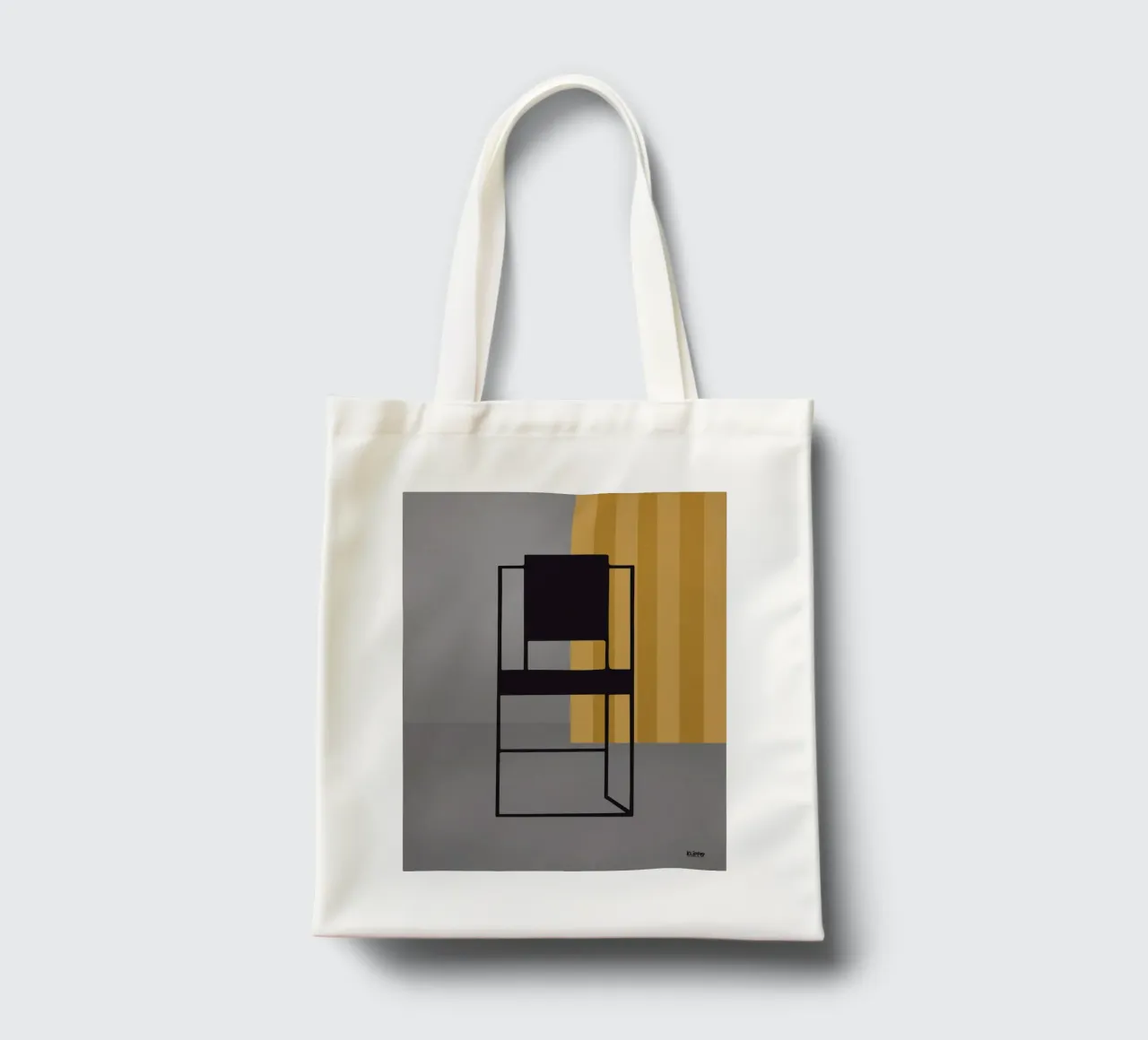 Minimal - Sedia nera borsa in juta da Spunk