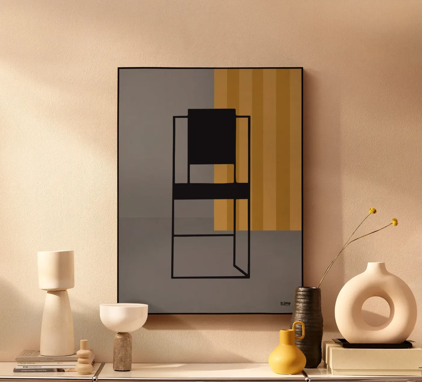 Minimal - Black chair Acryl-Glas von Spunkdesign