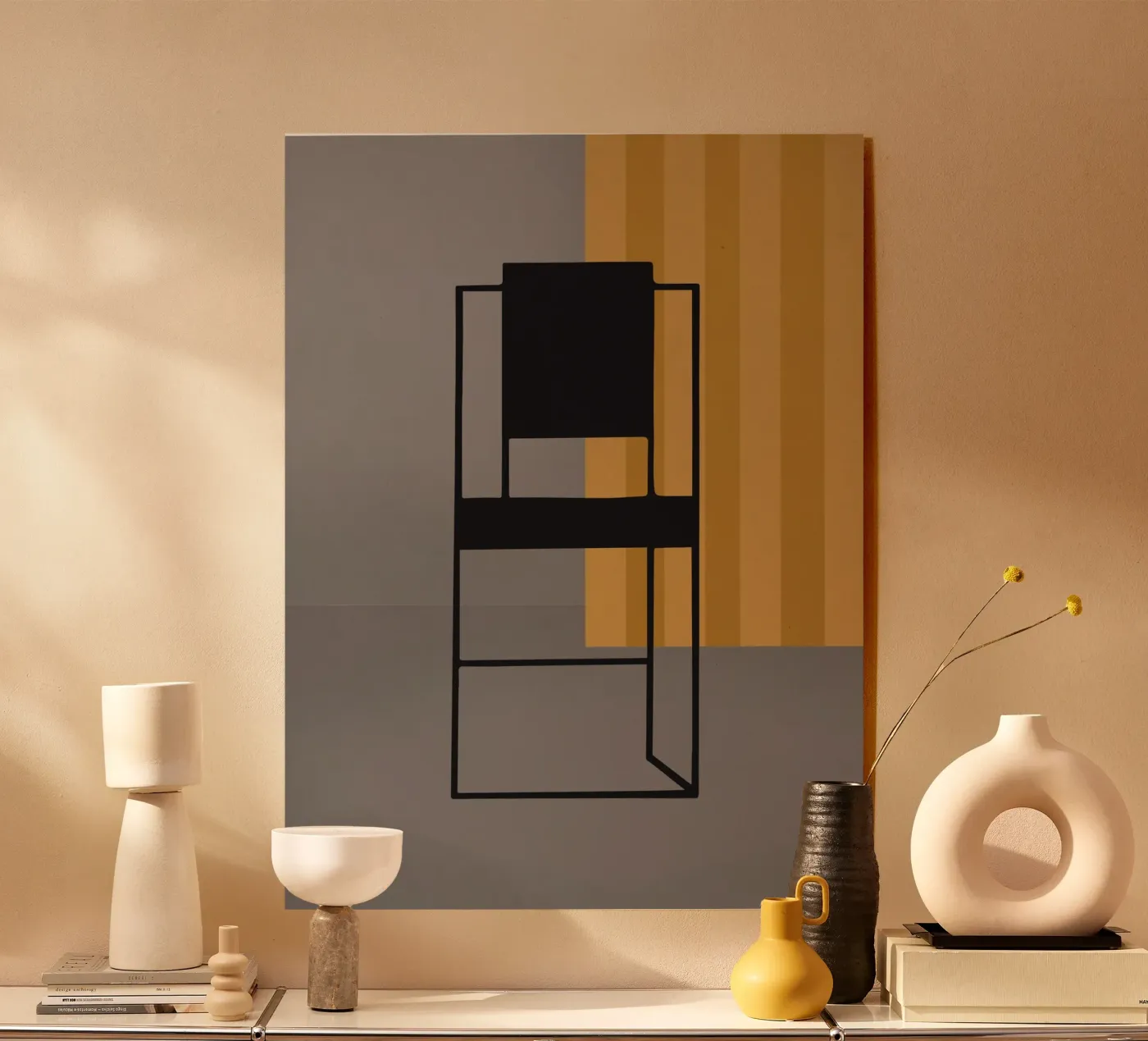 Minimal - Black chair Acryl-Glas von Spunkdesign