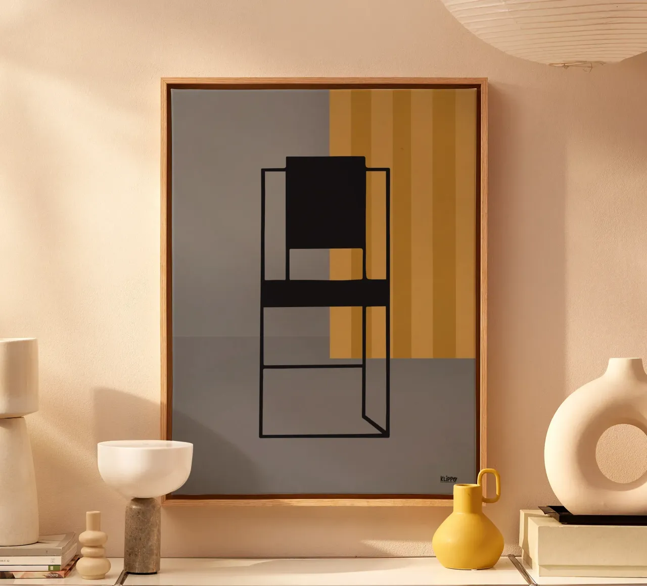 Minimal - Sedia nera tela da Spunk