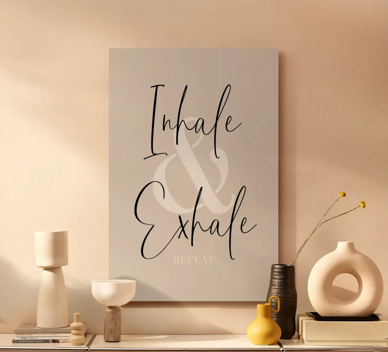 Inhale & Exhale Repeat alluminio dibond da Melanie Viola