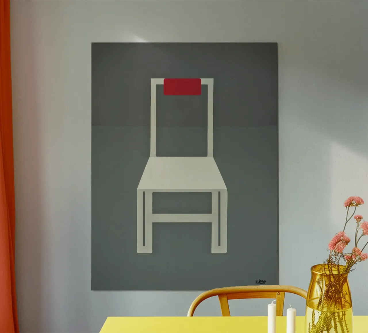 Minimal - Sedia bianca carta hahnemühle da Spunk