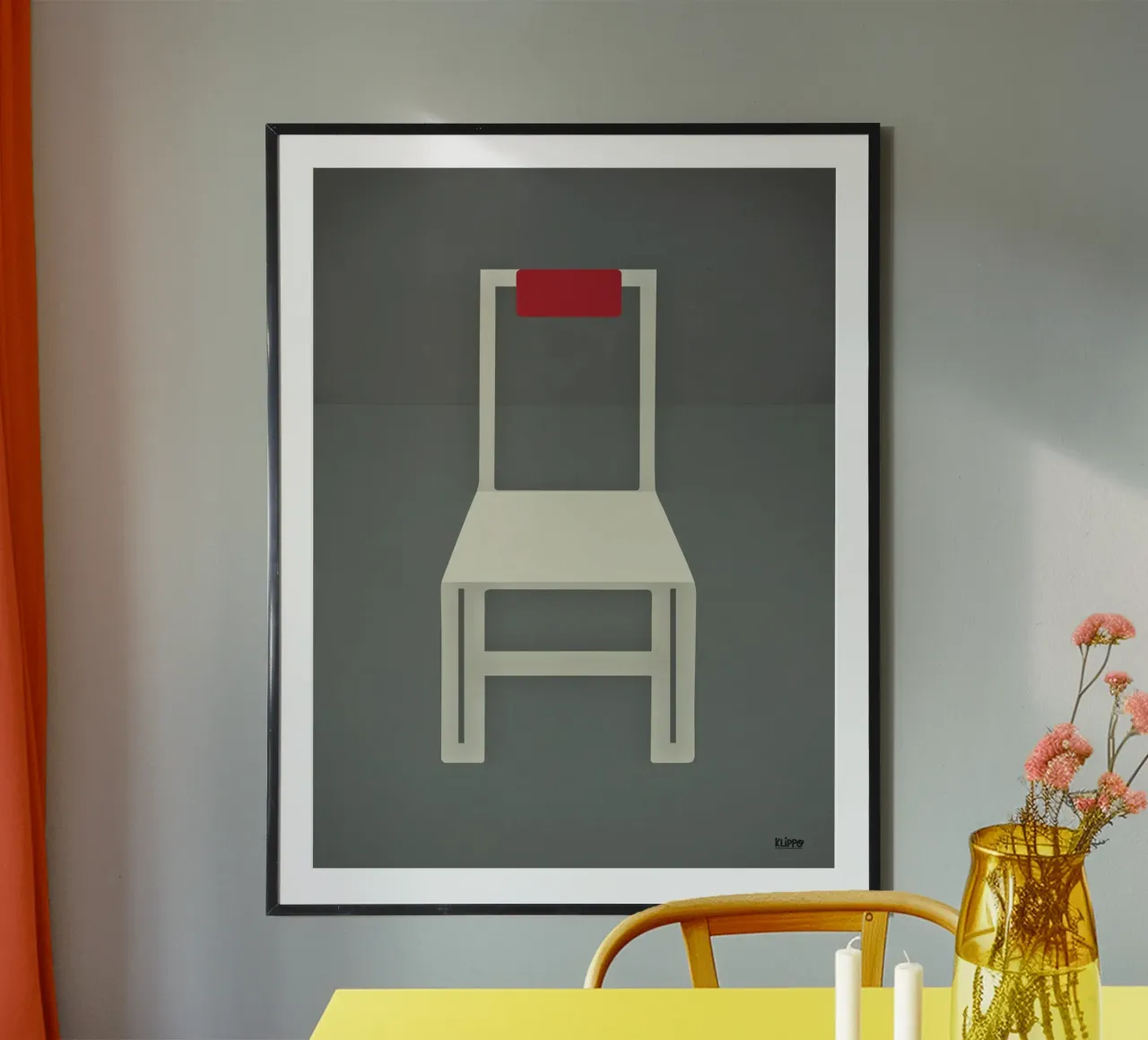 Minimal - Sedia bianca carta hahnemühle da Spunk
