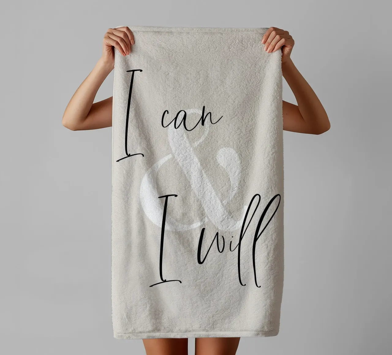 I can & I will asciugamano da bagno da Melanie Viola