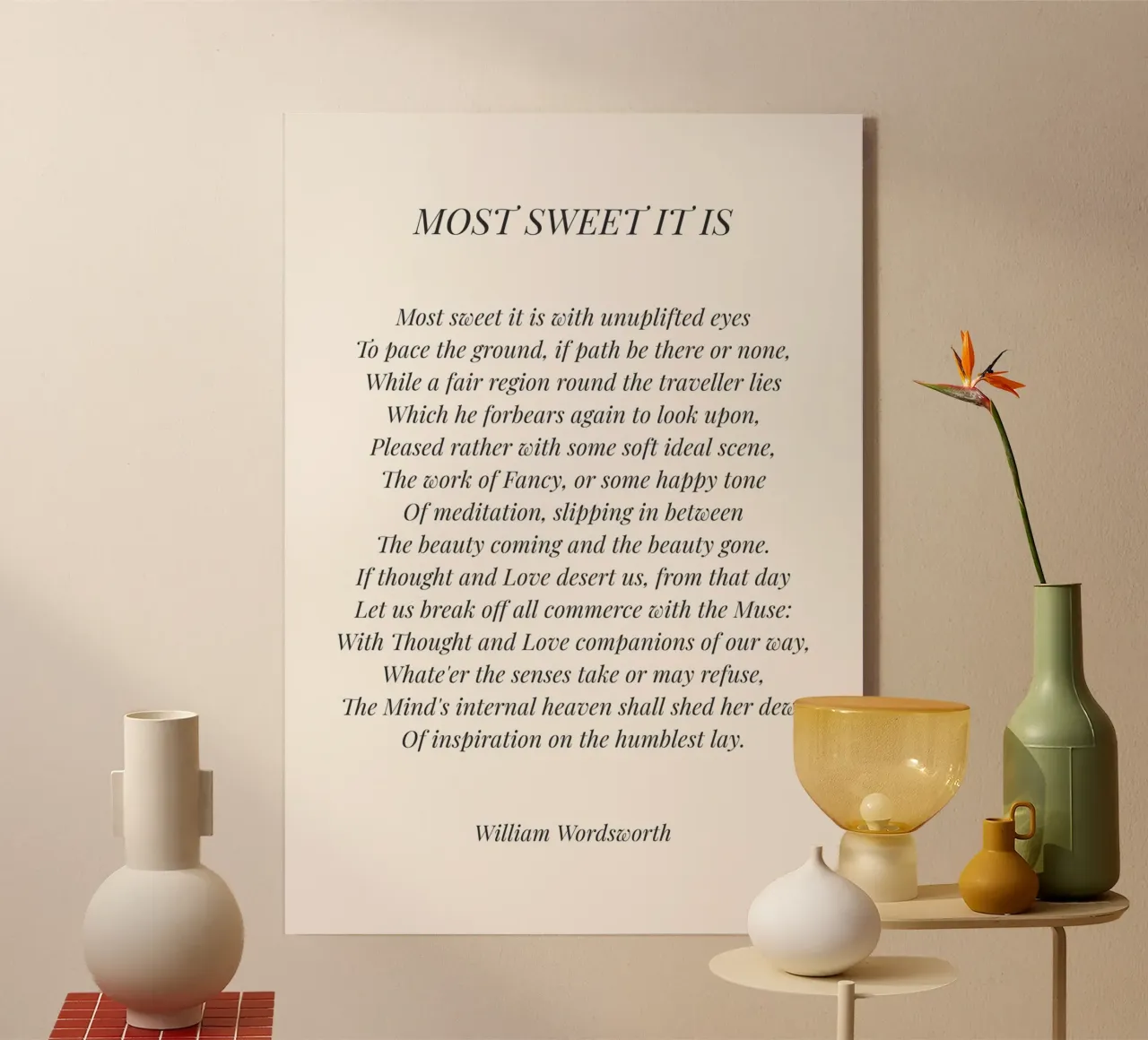 Dulcísimo poema metacrilato de Paigaam Studio