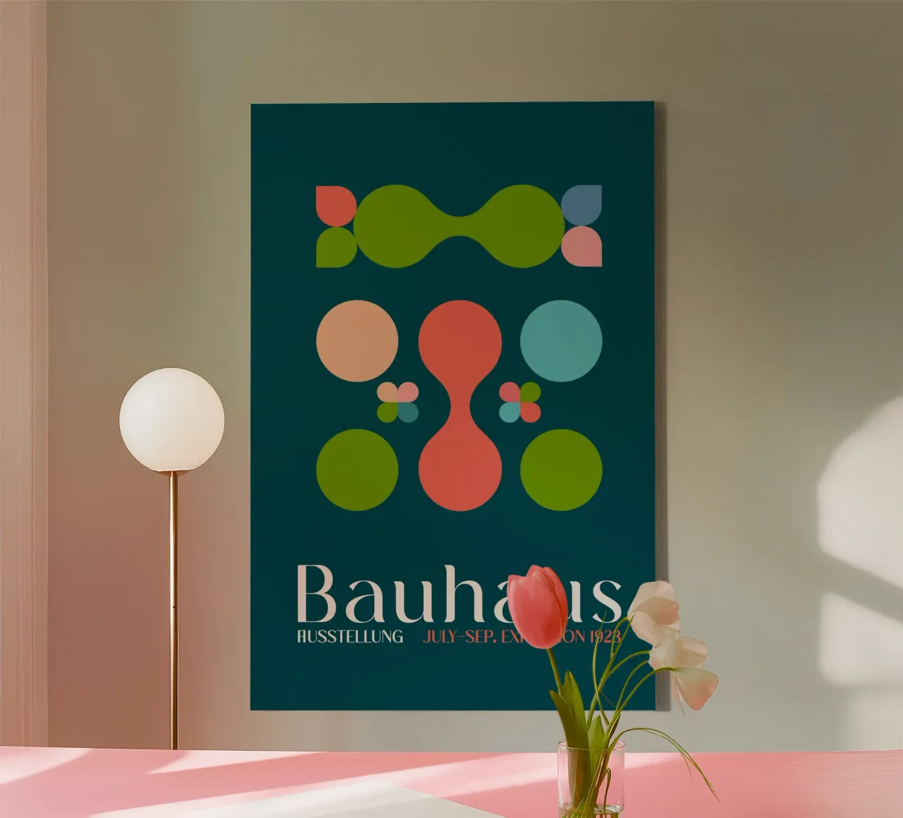 Emel Tunaboylu - Mostra Bauhaus 1923 03 tela con Cornice a cassetta da The Artcircle