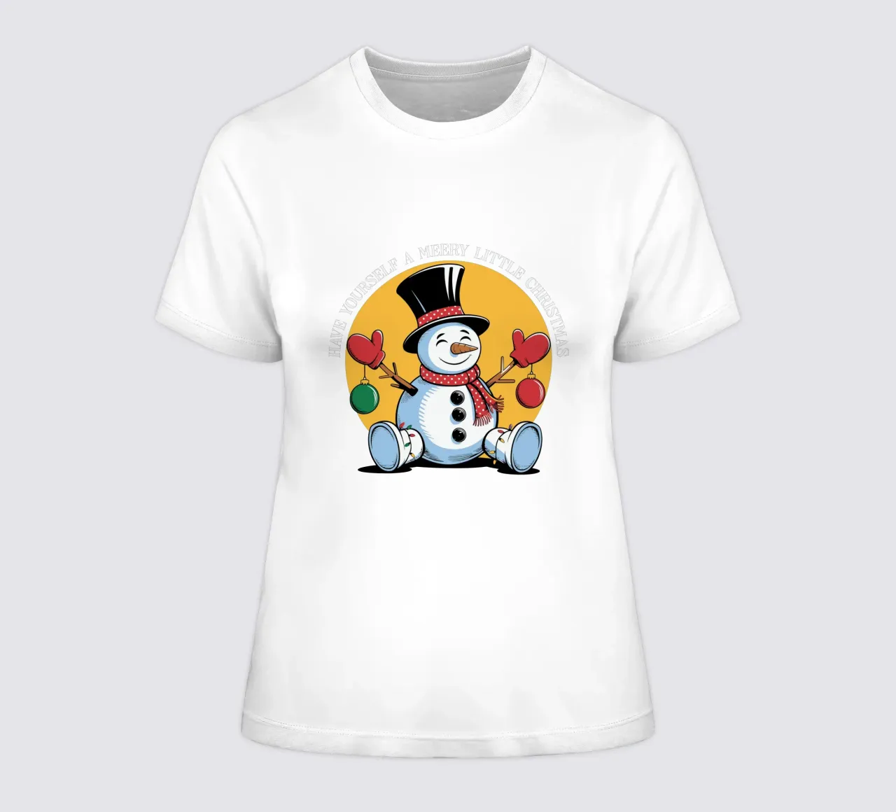 Have Yourself a Merry Little Christmas women's fitted t-shirt by edsonramosart