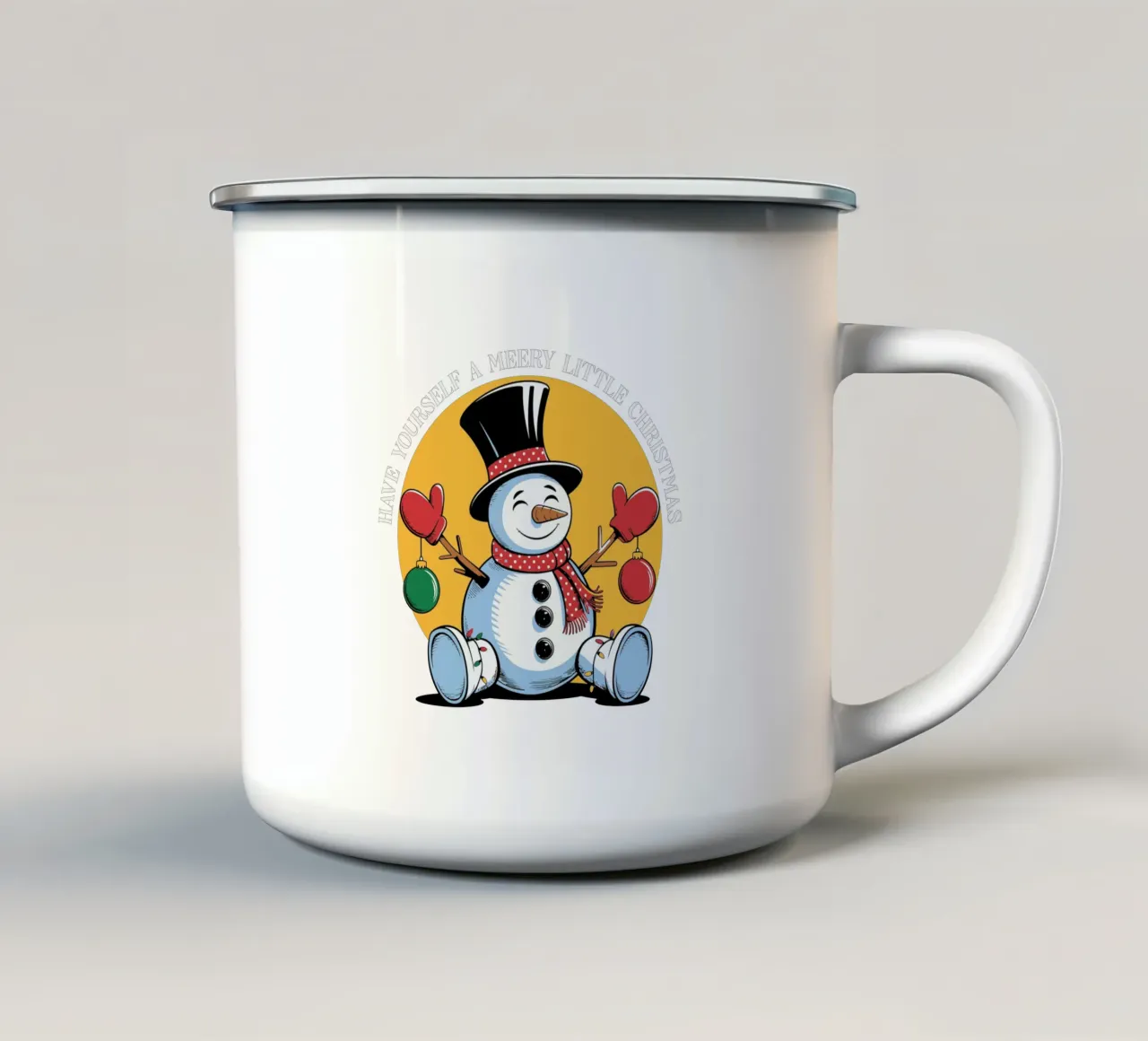 Have Yourself a Merry Little Christmas tazza in smalto da edsonramosart