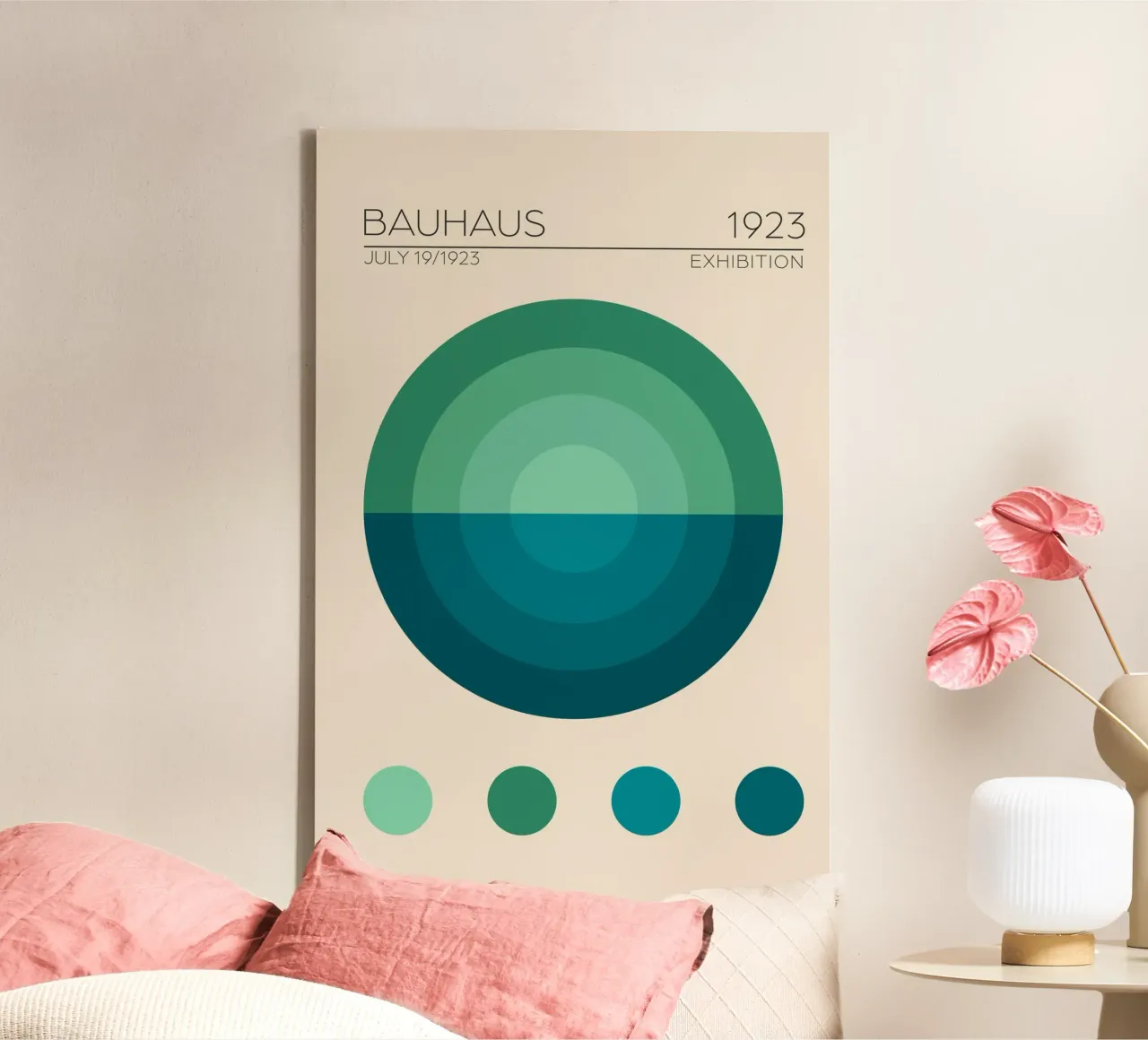 Emel Tunaboylu - Mostra Bauhaus 1923 04 tela con Cornice a cassetta da The Artcircle