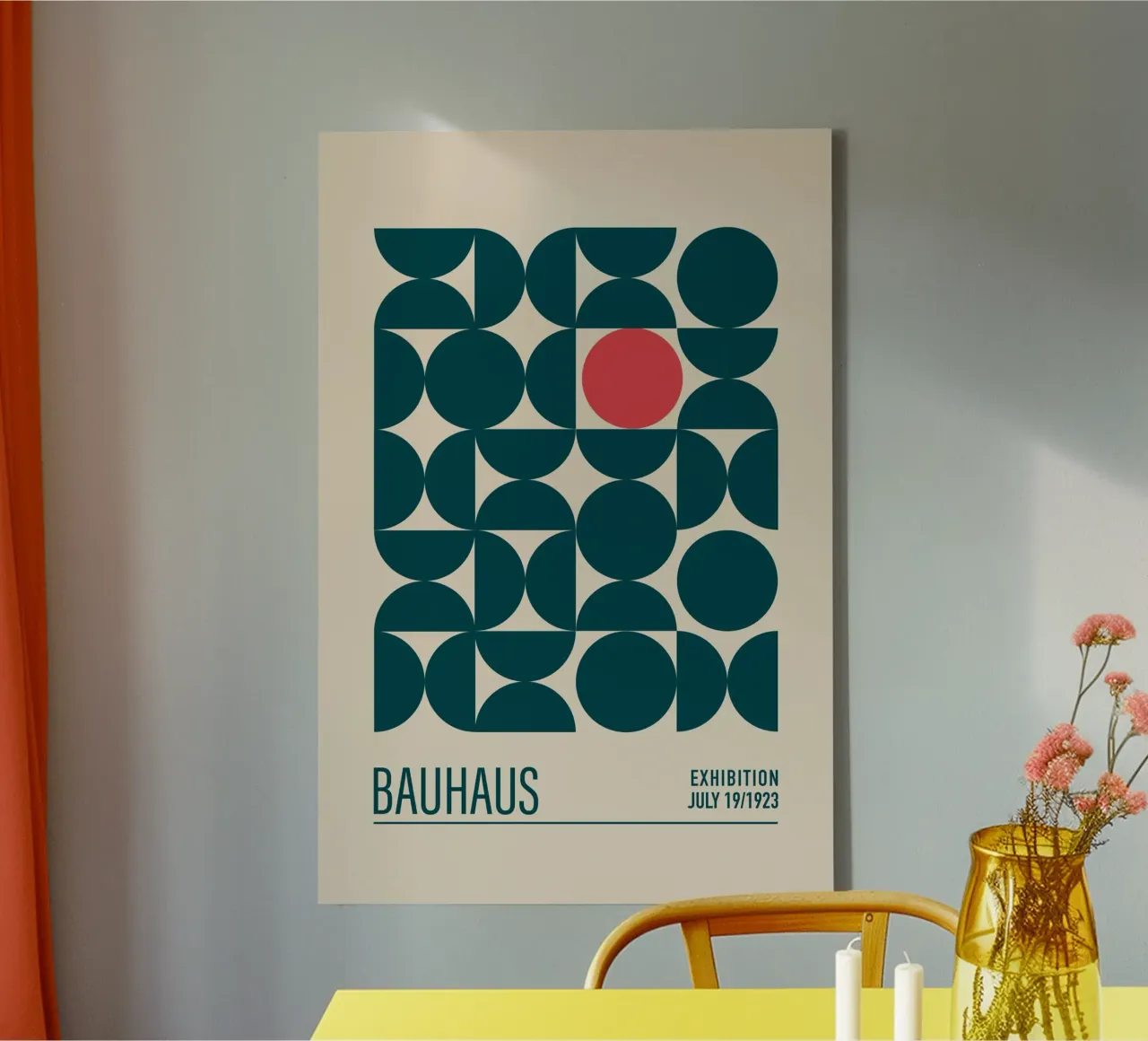 Emel Tunaboylu - Mostra Bauhaus 1923 05 tela con Cornice a cassetta da The Artcircle