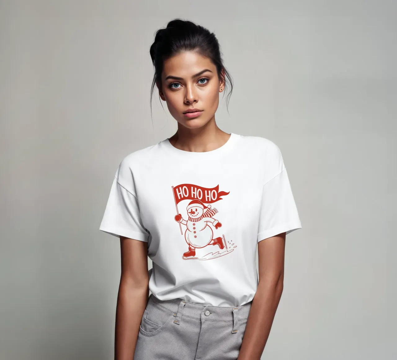 snowman ice skating t-shirt da edsonramosart