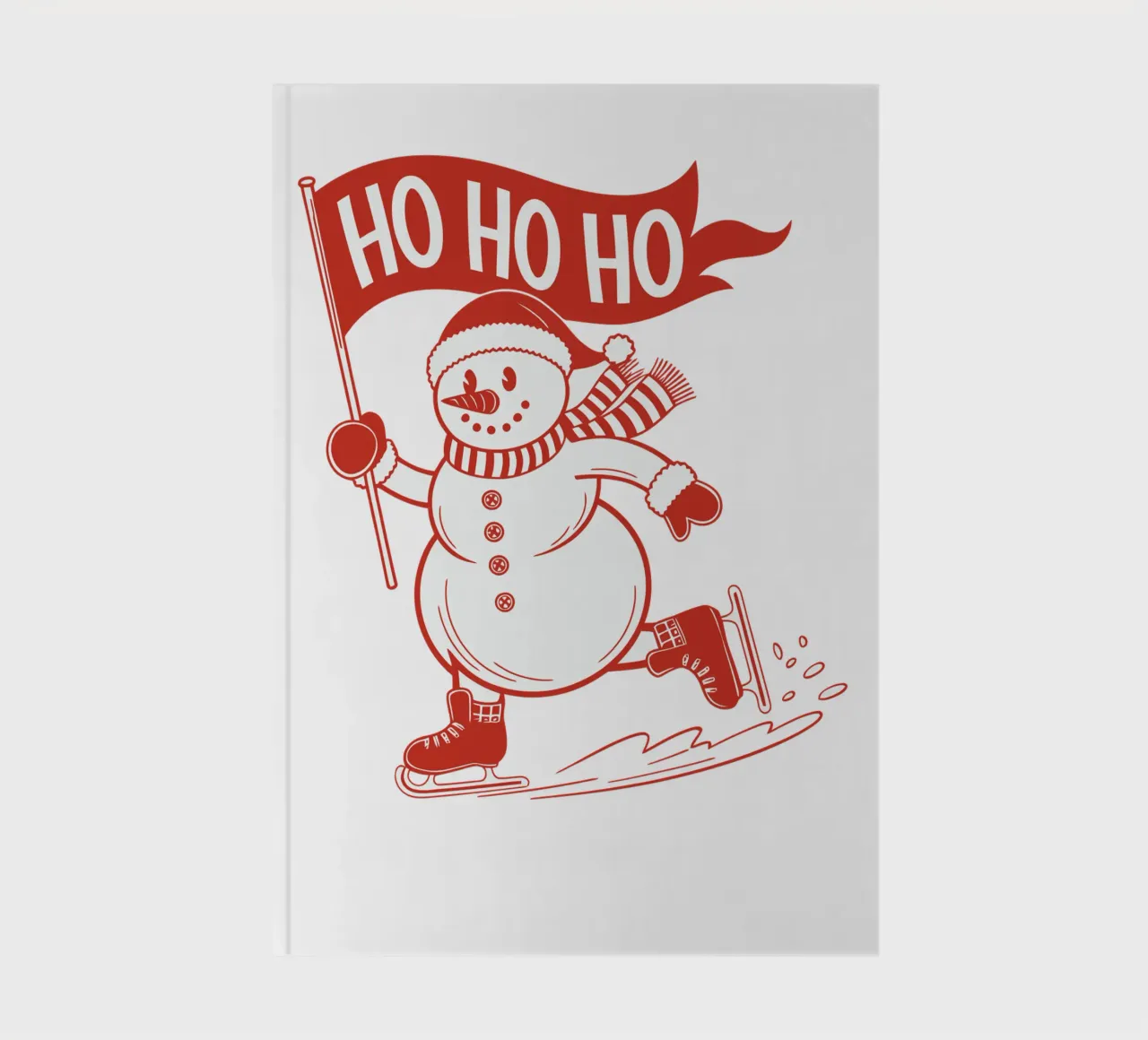 snowman ice skating notebook by edsonramosart