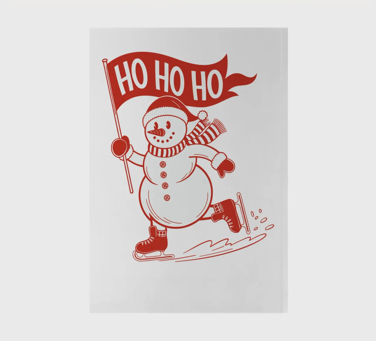 snowman ice skating notebook by edsonramosart